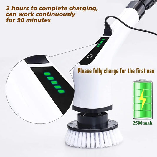 CORDLESS SPIN SCRUBBER BRUSH-POWERFUL CLEANING MADE EASY
