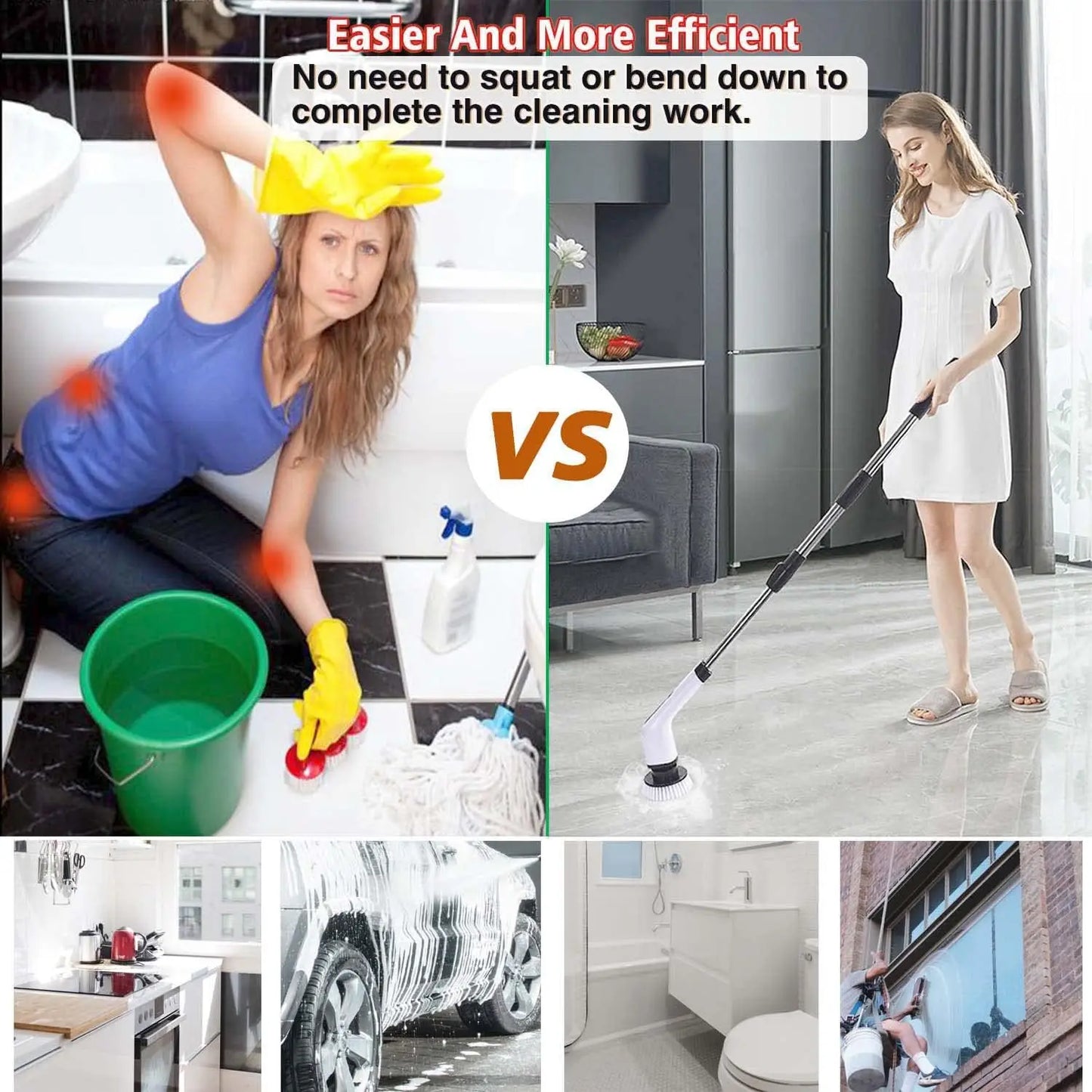 CORDLESS SPIN SCRUBBER BRUSH-POWERFUL CLEANING MADE EASY