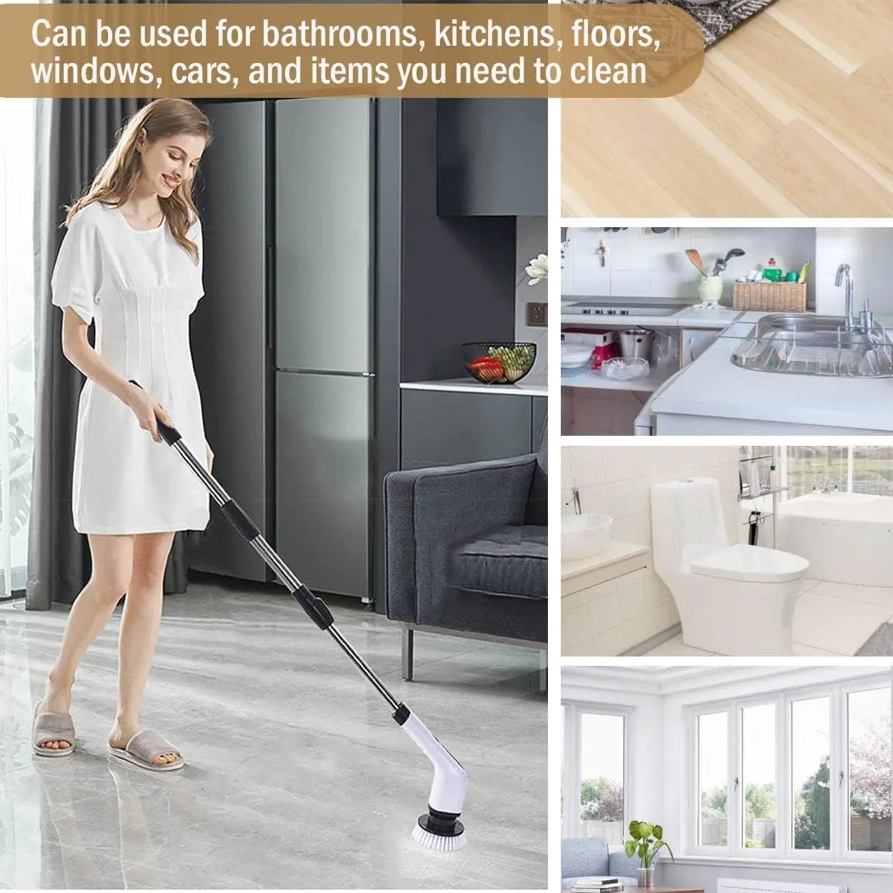 CORDLESS SPIN SCRUBBER BRUSH-POWERFUL CLEANING MADE EASY